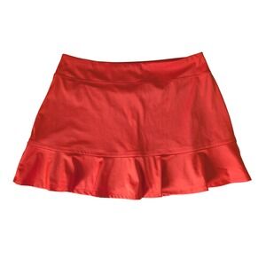 Tommy Bahama Active Skort Womens XL Orange Ruffle Hem Golf Tennis Skirt RN75343